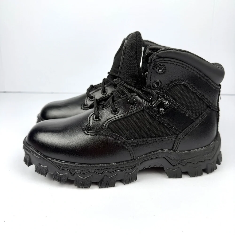 Rocky Alpha Force Boots Mens Size‎ 3.5 W Black 6 Inch Waterproof Leather 2167